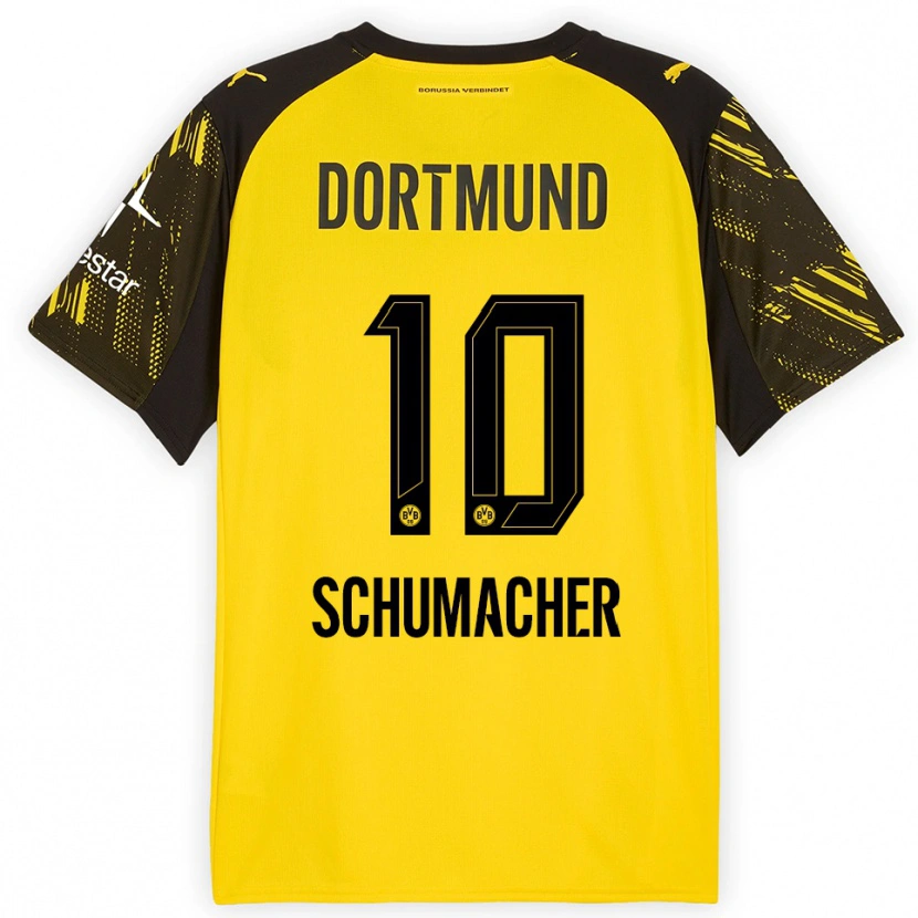 DanxenキッズRita Schumacher#10イエロー ブラックホームシャツ2025/26ジャージーユニフォーム