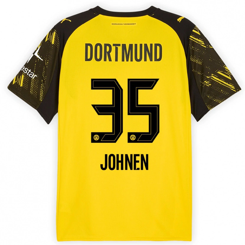 DanxenキッズMarcel Johnen#35イエロー ブラックホームシャツ2025/26ジャージーユニフォーム