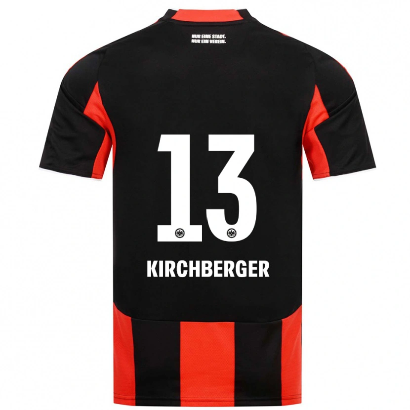 DanxenキッズVirginia Kirchberger#13ブラック レッドホームシャツ2025/26ジャージーユニフォーム