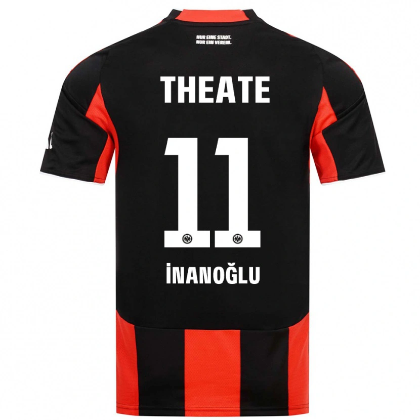 DanxenキッズKaan İnanoğlu#11ブラック レッドホームシャツ2025/26ジャージーユニフォーム