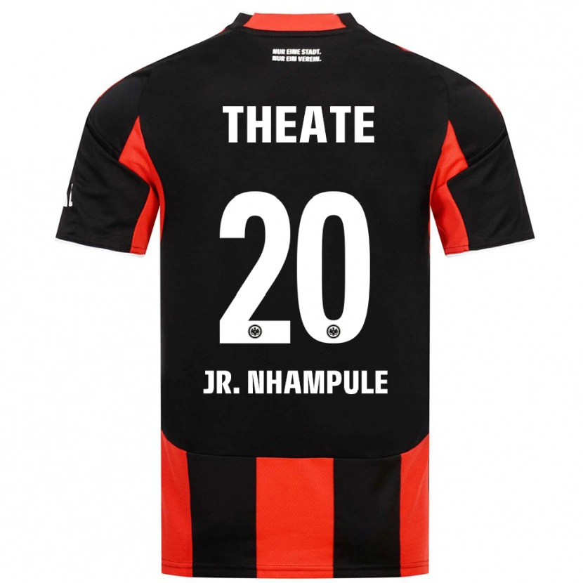 DanxenキッズJunior Nhampule#20ブラック レッドホームシャツ2025/26ジャージーユニフォーム