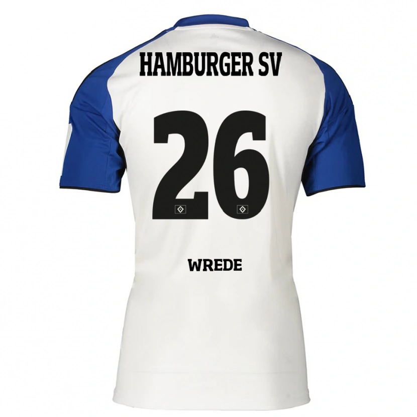DanxenキッズJonna Wrede#26ホワイト ブルーホームシャツ2025/26ジャージーユニフォーム