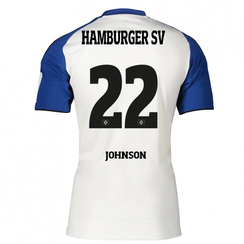 Danxenキッズエマニュエル・ジョンソン#22ホワイト ブルーホームシャツ2025/26ジャージーユニフォーム