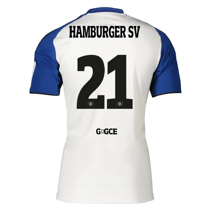 DanxenキッズKeyhan Gögce#21ホワイト ブルーホームシャツ2025/26ジャージーユニフォーム