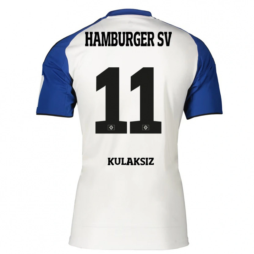 DanxenキッズOnurhan Kulaksız#11ホワイト ブルーホームシャツ2025/26ジャージーユニフォーム