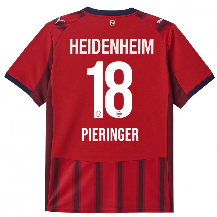 DanxenキッズMarvin Pieringer#18レッド ネイビーホームシャツ2025/26ジャージーユニフォーム
