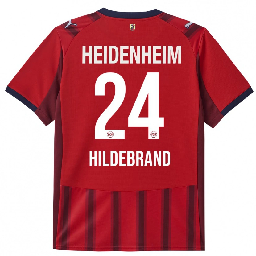 DanxenキッズJan Hildebrandt#24レッド ネイビーホームシャツ2025/26ジャージーユニフォーム
