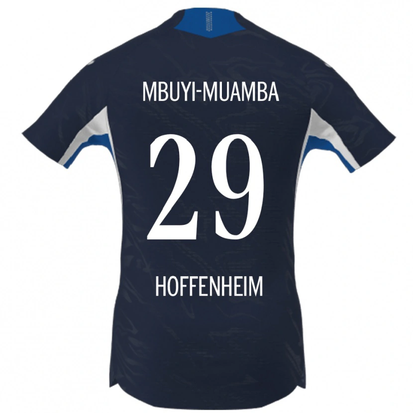 DanxenキッズHubert Mbuyi-Muamba#29ネイビー ホワイトホームシャツ2025/26ジャージーユニフォーム