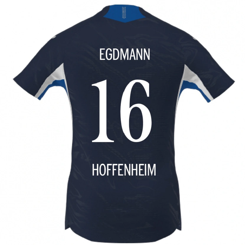DanxenキッズMika Egdmann#16ネイビー ホワイトホームシャツ2025/26ジャージーユニフォーム
