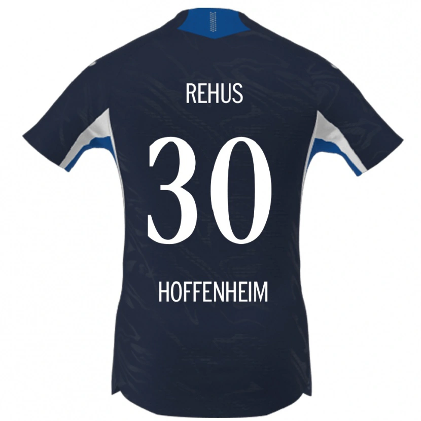 DanxenキッズMilan Rehus#30ネイビー ホワイトホームシャツ2025/26ジャージーユニフォーム