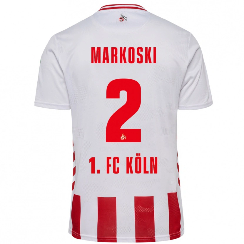 DanxenキッズKristian Markoski#2ホワイト レッドホームシャツ2025/26ジャージーユニフォーム