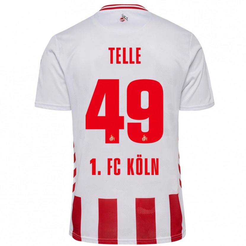 DanxenキッズNeo Telle#49ホワイト レッドホームシャツ2025/26ジャージーユニフォーム