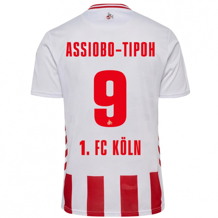 DanxenキッズElfried Assiobo-Tipoh#9ホワイト レッドホームシャツ2025/26ジャージーユニフォーム