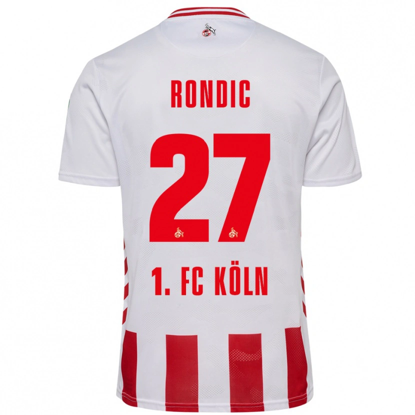 DanxenキッズImad Rondic#27ホワイト レッドホームシャツ2025/26ジャージーユニフォーム