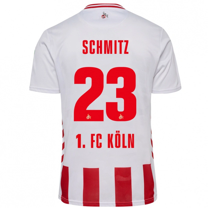 DanxenキッズTimo Schmitz#23ホワイト レッドホームシャツ2025/26ジャージーユニフォーム