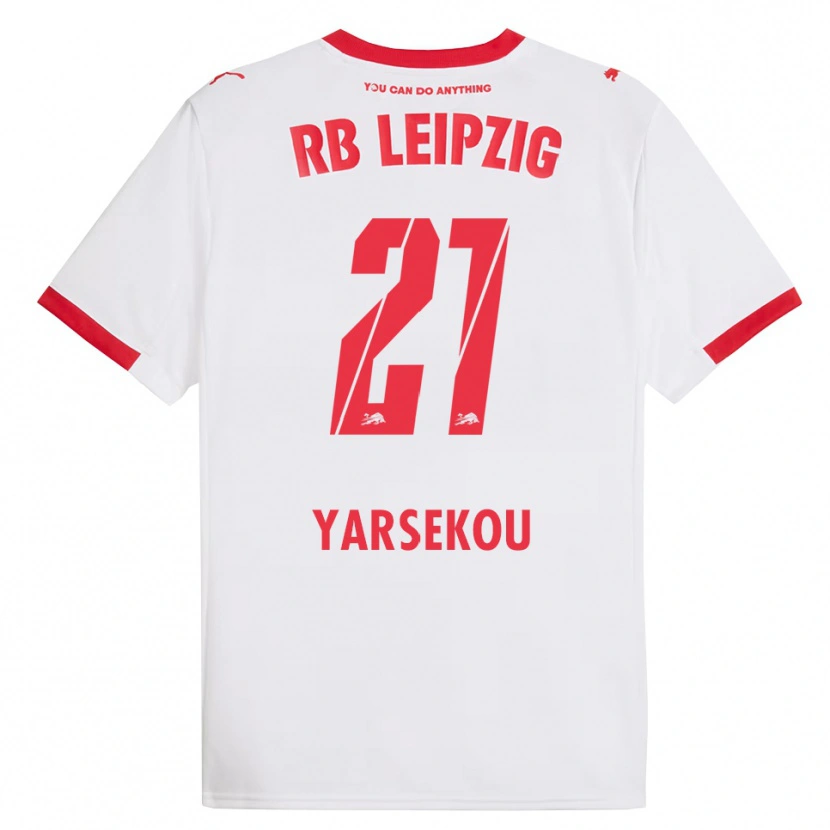 DanxenキッズDilane Yarsekou#21ホワイト レッドホームシャツ2025/26ジャージーユニフォーム