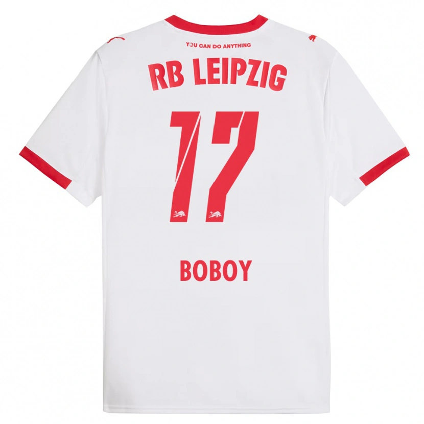 DanxenキッズDelice Boboy#17ホワイト レッドホームシャツ2025/26ジャージーユニフォーム