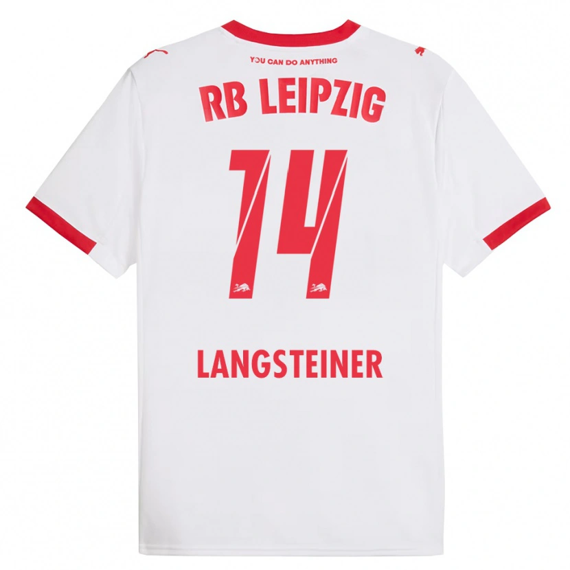 DanxenキッズToni Langsteiner#14ホワイト レッドホームシャツ2025/26ジャージーユニフォーム
