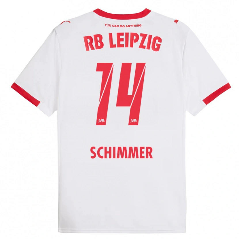 DanxenキッズMarleen Schimmer#14ホワイト レッドホームシャツ2025/26ジャージーユニフォーム