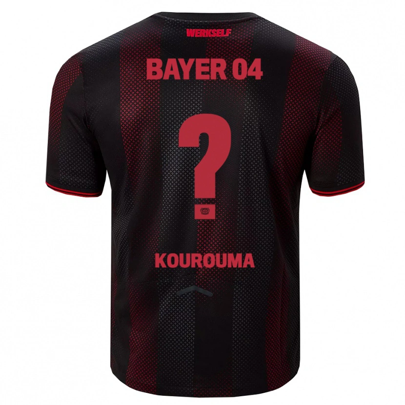 DanxenキッズFakouman Kourouma#0ブラック レッドホームシャツ2025/26ジャージーユニフォーム