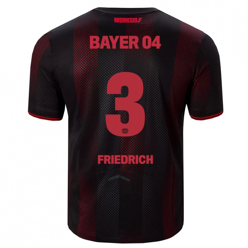 DanxenキッズMelissa Friedrich#3ブラック レッドホームシャツ2025/26ジャージーユニフォーム