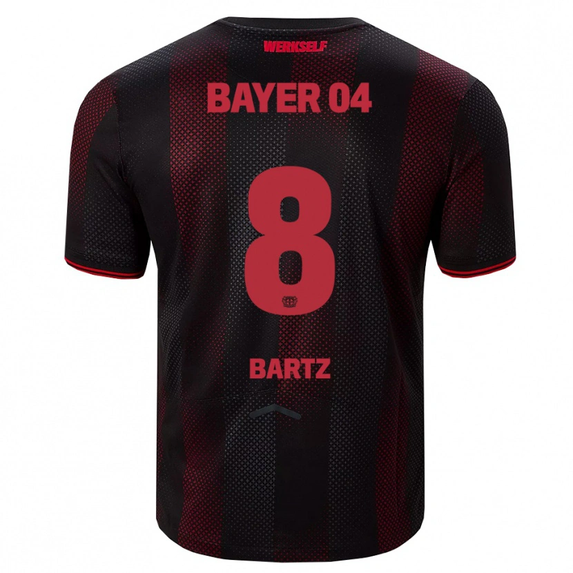Danxenキッズポーリーナ・バーツ#8ブラック レッドホームシャツ2025/26ジャージーユニフォーム