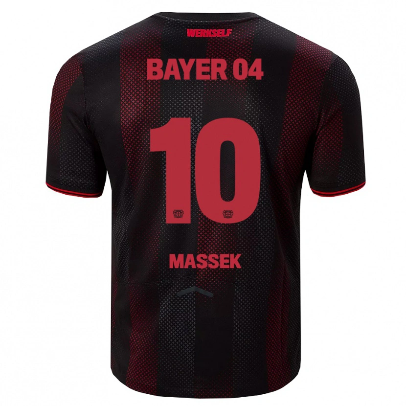 DanxenキッズIvan Massek#10ブラック レッドホームシャツ2025/26ジャージーユニフォーム