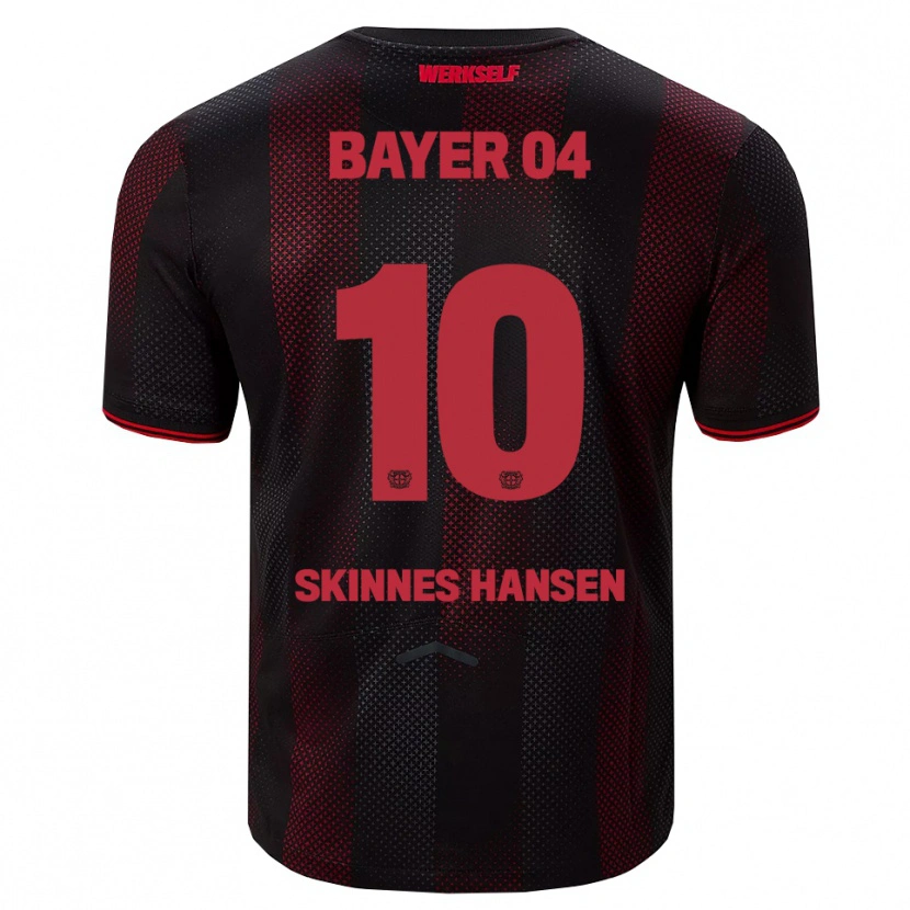 DanxenキッズSynne Skinnes Hansen#10ブラック レッドホームシャツ2025/26ジャージーユニフォーム
