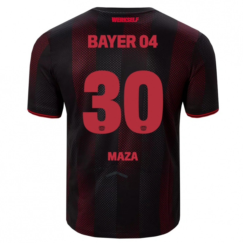 Danxenキッズイブラヒム・マーサ#30ブラック レッドホームシャツ2025/26ジャージーユニフォーム