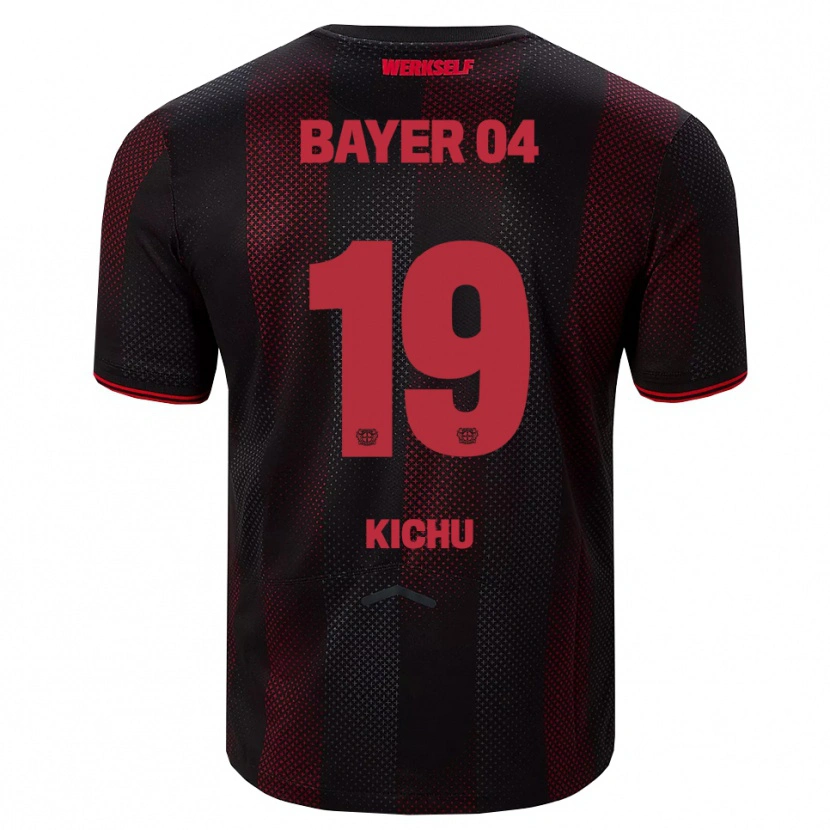 DanxenキッズYassin Kichu#19ブラック レッドホームシャツ2025/26ジャージーユニフォーム