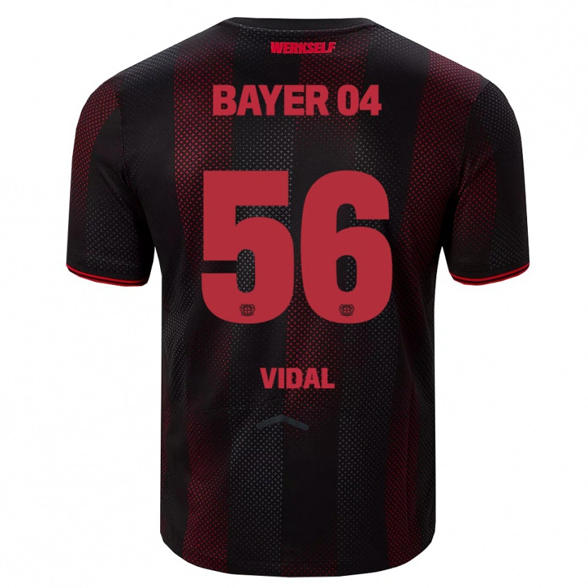 DanxenキッズJuliette Vidal#56ブラック レッドホームシャツ2025/26ジャージーユニフォーム