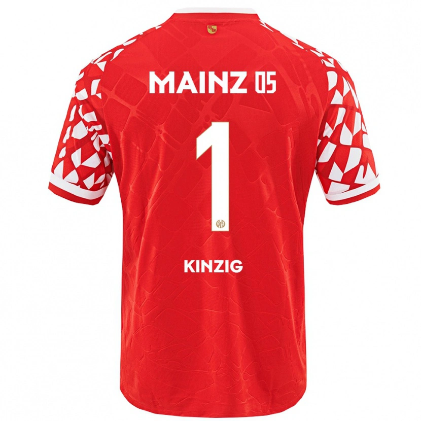 DanxenキッズMaximilian Kinzig#1レッド ホワイトホームシャツ2025/26ジャージーユニフォーム