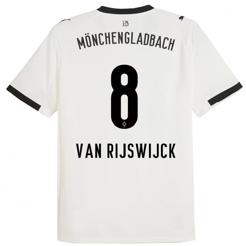 DanxenキッズBritt Van Rijswijck#8ホワイト ブラックホームシャツ2025/26ジャージーユニフォーム