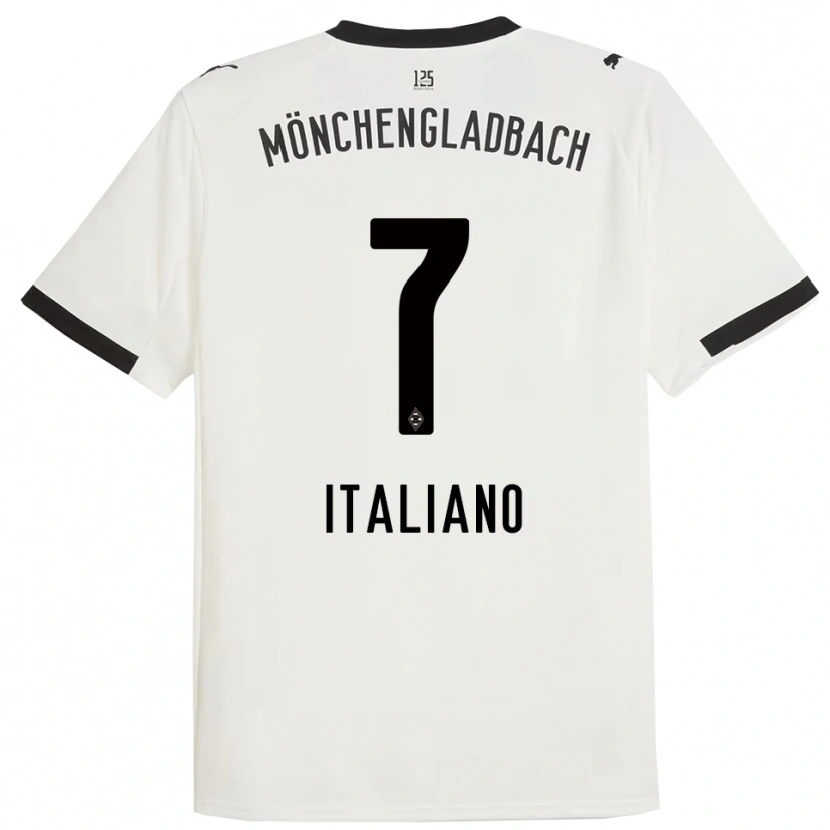 Danxenキッズジェイコブ・イタリアーノ#7ホワイト ブラックホームシャツ2025/26ジャージーユニフォーム