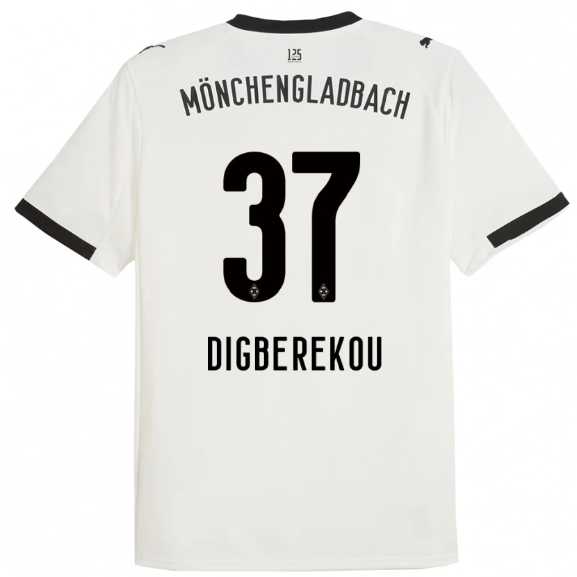 Danxenキッズイブラヒム・ディグベレコウ#37ホワイト ブラックホームシャツ2025/26ジャージーユニフォーム