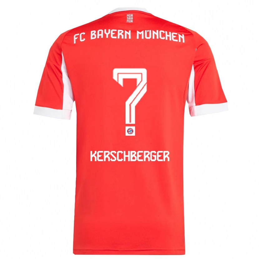 DanxenキッズPaul Kerschberger#0レッド ホワイトホームシャツ2025/26ジャージーユニフォーム
