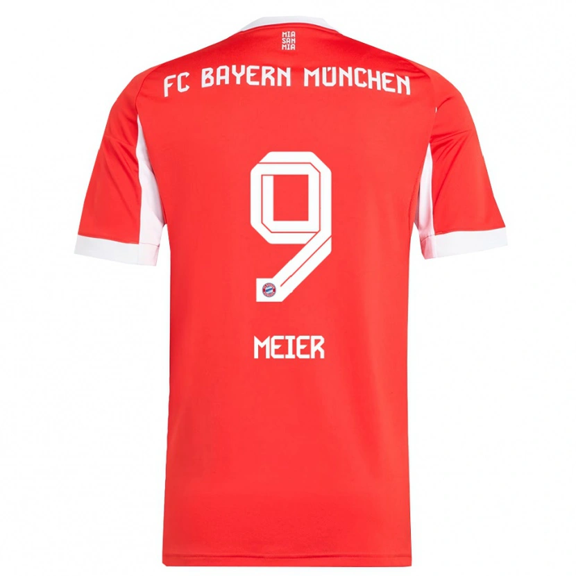 DanxenキッズRichard Meier#9レッド ホワイトホームシャツ2025/26ジャージーユニフォーム