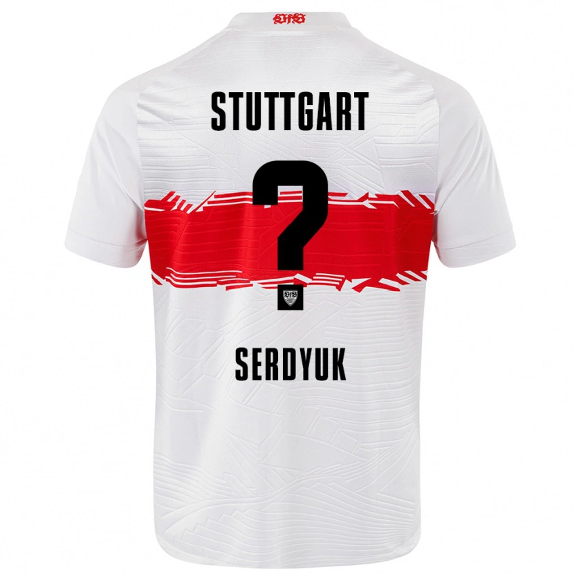 DanxenキッズKirill Serdyuk#0ホワイト レッドホームシャツ2025/26ジャージーユニフォーム