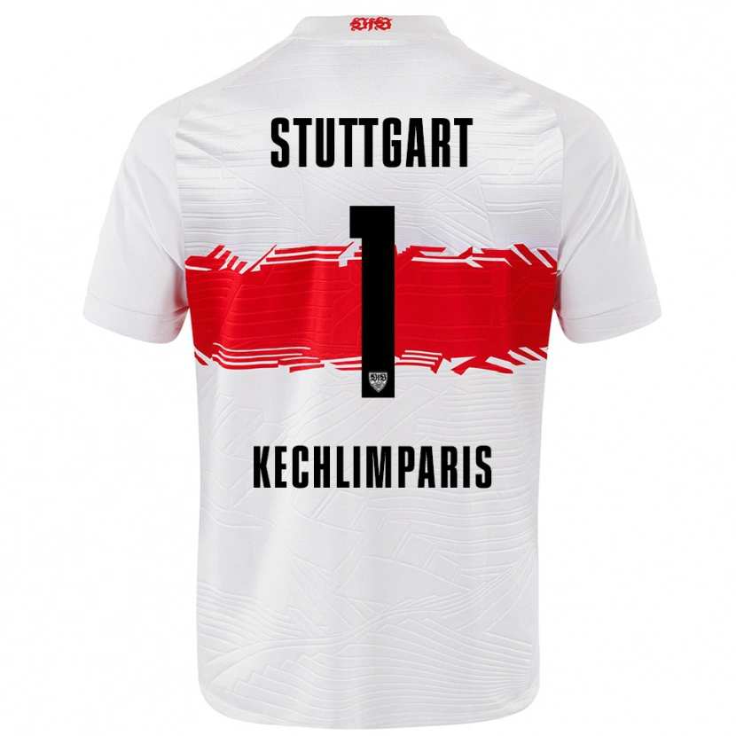 DanxenキッズIoannis Kechlimparis#1ホワイト レッドホームシャツ2025/26ジャージーユニフォーム