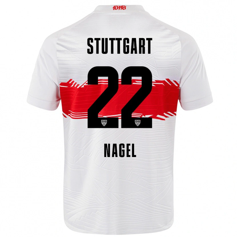 DanxenキッズLucas Nagel#22ホワイト レッドホームシャツ2025/26ジャージーユニフォーム