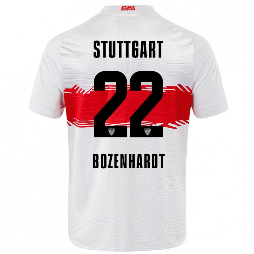 DanxenキッズLaura Bozenhardt#22ホワイト レッドホームシャツ2025/26ジャージーユニフォーム