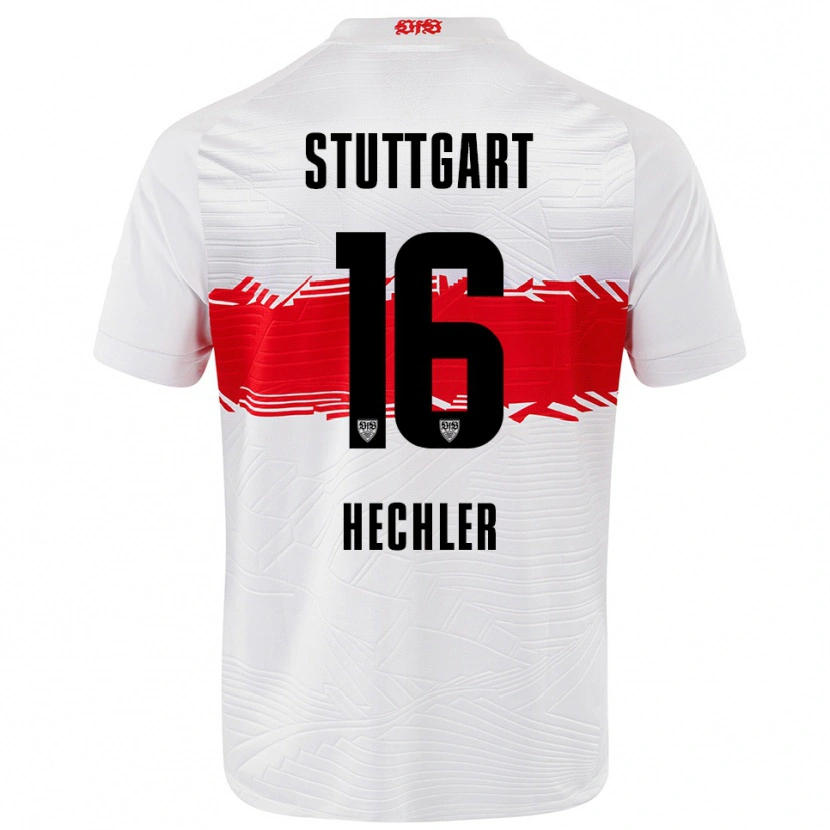 DanxenキッズJanina Hechler#16ホワイト レッドホームシャツ2025/26ジャージーユニフォーム