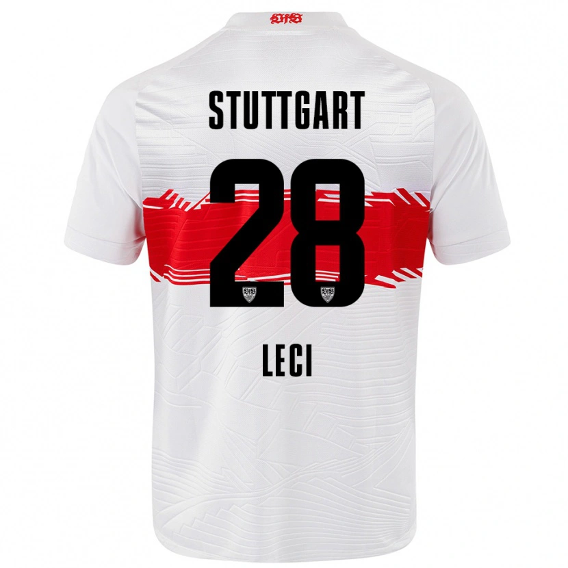 DanxenキッズBesarta Leci#28ホワイト レッドホームシャツ2025/26ジャージーユニフォーム