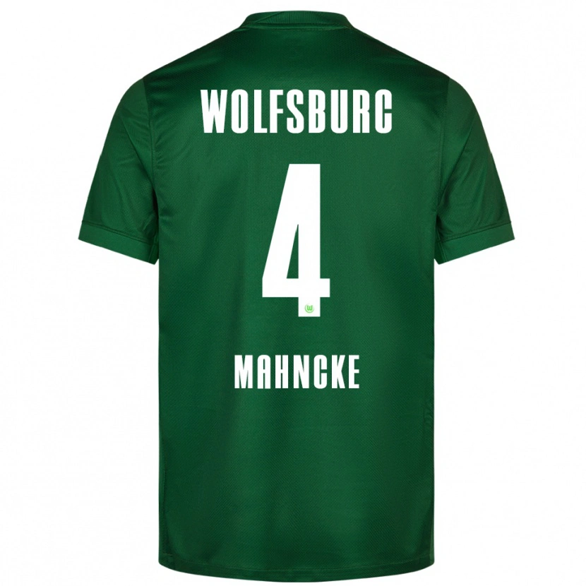 DanxenキッズArne Mahncke#4グリーン ホワイトホームシャツ2025/26ジャージーユニフォーム