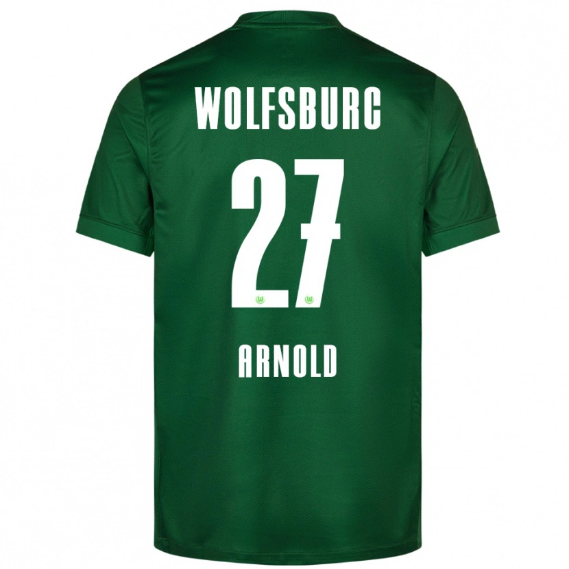 Danxenキッズマクシミリアン・アルノルト#27グリーン ホワイトホームシャツ2025/26ジャージーユニフォーム