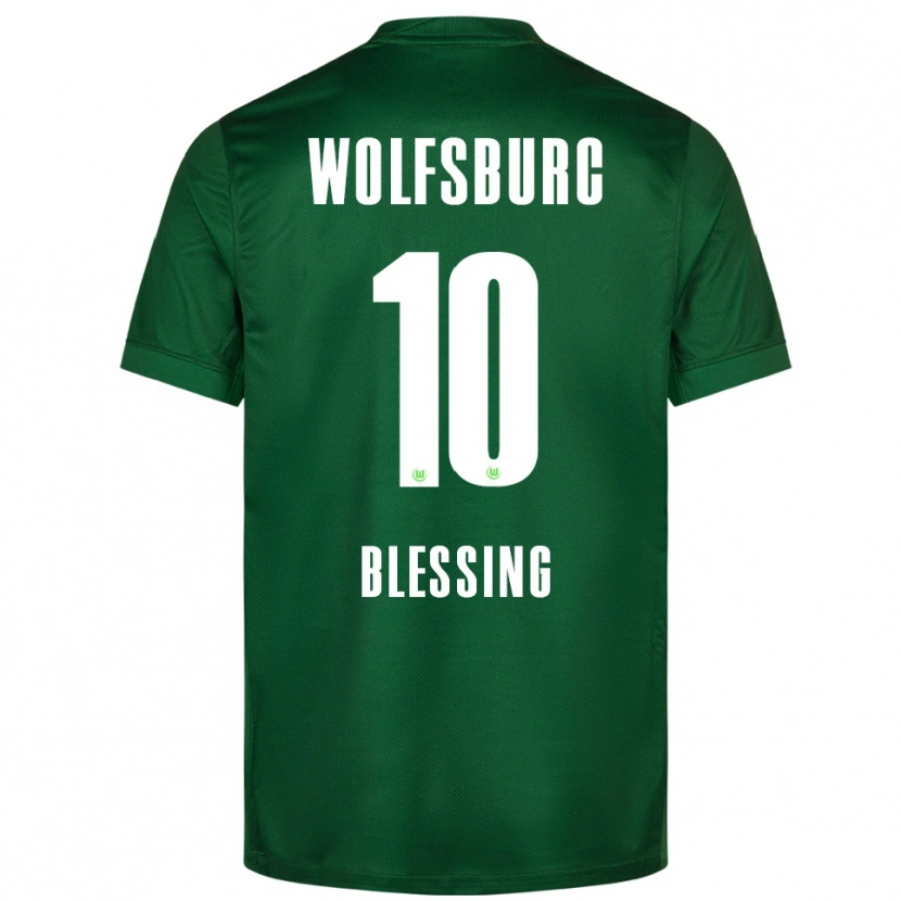 DanxenキッズÈlisée Blessing#10グリーン ホワイトホームシャツ2025/26ジャージーユニフォーム