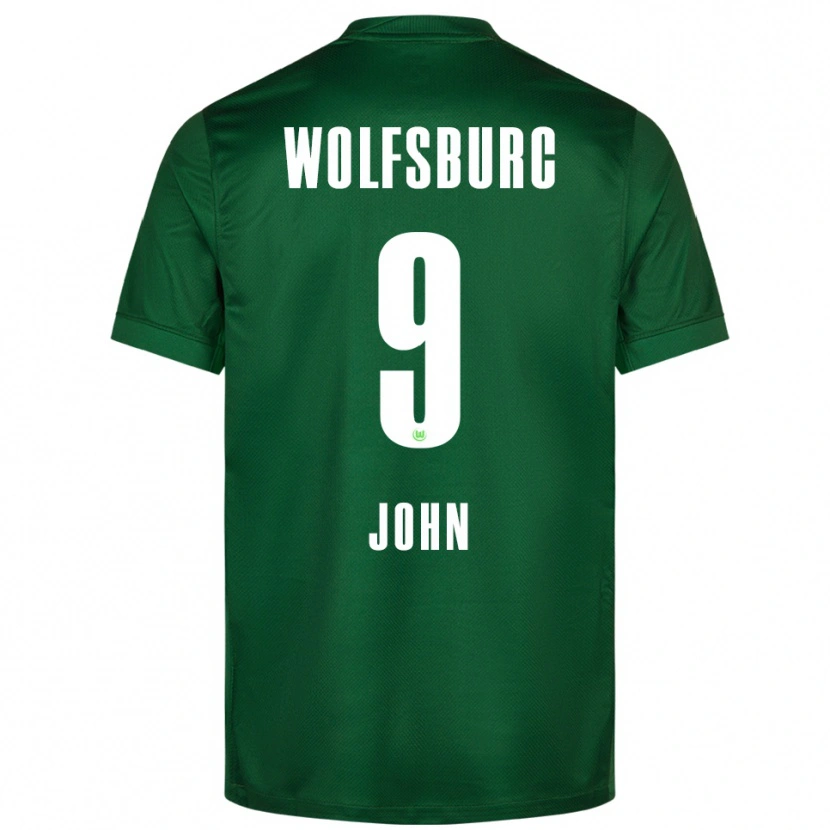 DanxenキッズMichael John#9グリーン ホワイトホームシャツ2025/26ジャージーユニフォーム