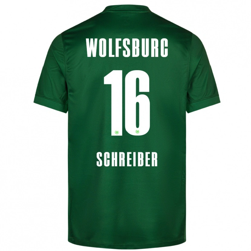 DanxenキッズMaximilian Schreiber#16グリーン ホワイトホームシャツ2025/26ジャージーユニフォーム