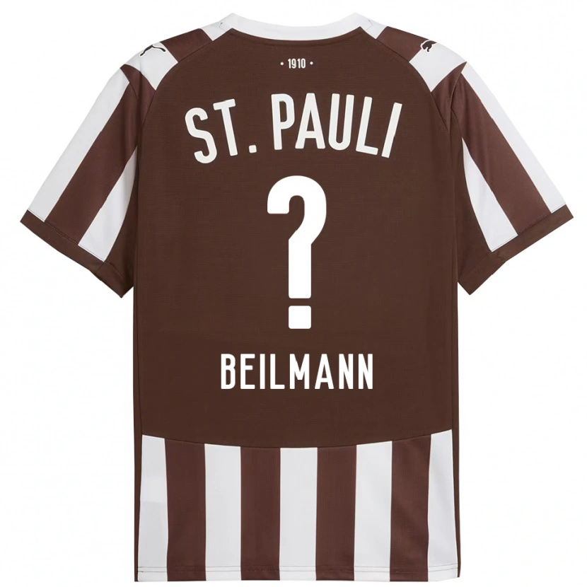 DanxenキッズErwin Beilmann#0コーヒー ホワイトホームシャツ2025/26ジャージーユニフォーム