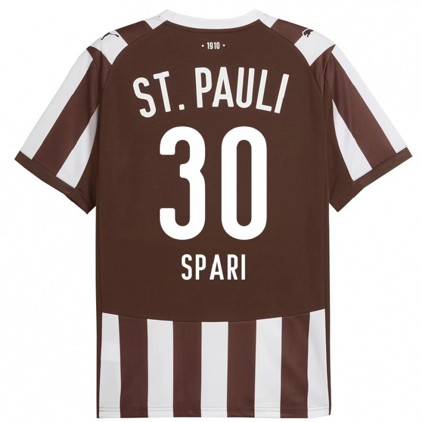 DanxenキッズSimon Spari#30コーヒー ホワイトホームシャツ2025/26ジャージーユニフォーム